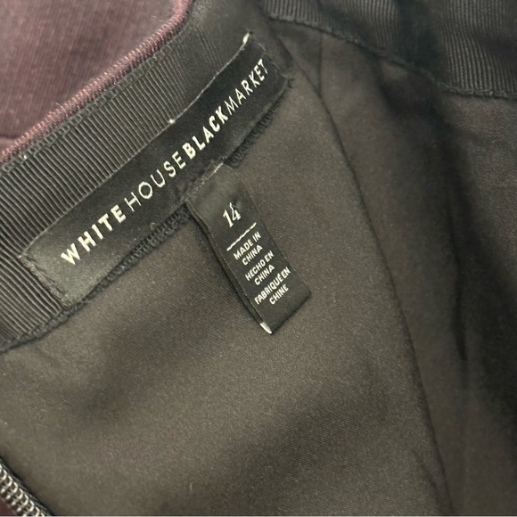 WHBM White House Black Market Floral Black Modest Work Professional Skirt‎ - Picture 3 of 7